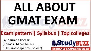 All about GMAT exam  Exam pattern top colleges cutoffs syllabus sectional analysis [upl. by Chung327]