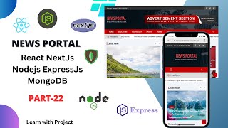 News portal mern stack nextjs app create and design header reactjs nodejs  expressjs  mongodb 22 [upl. by Barren]