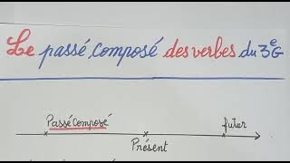 Conjugaison le passé composé des verbes du 3ème groupe [upl. by Elmaleh430]