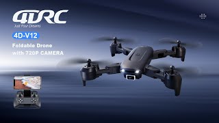 4DRC V12 Foldable Mini Drone  720P FPV Camera Fun to Play [upl. by Ayt]