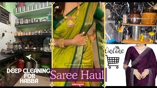 Online Saree Shopping🛍️Preparation For Deepavali🥰Yen changes madidhine Kitchen ali⁉️subscribe [upl. by Anidualc]