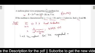 Numerical Problems on Electromagnetic Wave Propagation part 4 [upl. by Yllim]