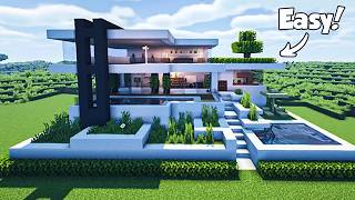 Minecraft How to Build a Modern House Tutorial Easy 43  Interior in Description [upl. by Enitsrik]