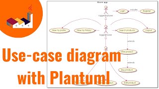 How to make a usecase diagram with Plantuml [upl. by Ennaus]