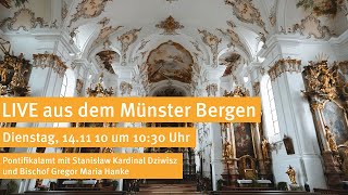 Pontifikalamt aus dem Münster Hl Kreuz zu NeuburgBergen Diözese Eichstätt  14112023 [upl. by Ynnaj]