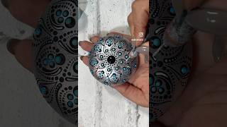 Mandala Stone painting mandalaart painting dotart satisfying art acrylic arttherapy [upl. by Adnovad]