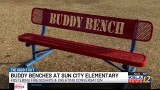 Buddy Benches added to Sun City Elementary to teach empathy and social skills [upl. by Nelaf]