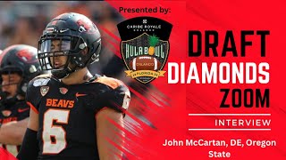 John McCartan DE Oregon State  2024 Hula Bowl Spotlight Zoom Interview [upl. by Leund]