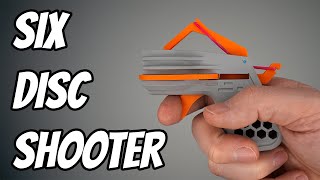 3D Printable 6Disc SemiAutomatic Shooter [upl. by Alaster]