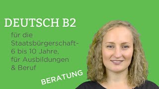 Die Deutsch B2 Prüfung Beratung [upl. by Aliekahs704]