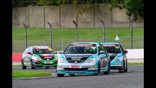 Tegiwa Type R Trophy 2023  Donington Park GP  Race 1 Chaos at turn 1 [upl. by Maloy]