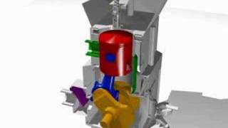 Two Stroke Engine Animation [upl. by Esta585]