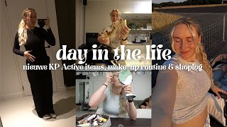 DAY IN THE LIFE shoplog makeup routine nieuwe KPActive loungesets en avondwandeling🧡 [upl. by Willmert]