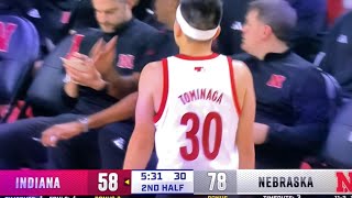 Keisei Tominaga Highlights Nebraska Husker Basketball vs Indiana Hoosiers 1324 Japan huskers [upl. by Keen339]