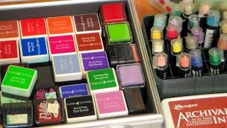 How to store it Ink PadsReinkers Embossing Powder amp Flocking [upl. by Ellinad]