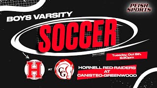 811Hornell Red Raiders at 831CanisteoGreenwood Chargers Boys Varsity Soccer [upl. by Ynna145]