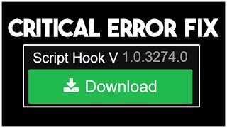 How to Fix Script Hook V Critical Error V1032740 [upl. by Elladine618]