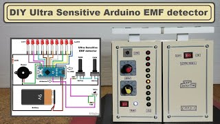 DIY ULTRA SENSITIVE Arduino EMF Electromagnetic field Detector [upl. by Hsirap]