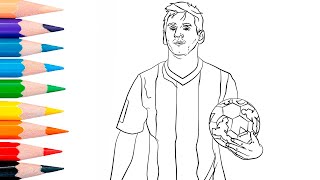 Lionel Messi Coloring Pages  Ballon Dor 2023 Champion Lionel Messi [upl. by Wiebmer]