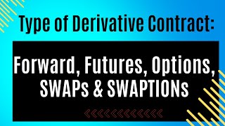 Types of Derivative Forward Futures Options and SWAPs netjrf assistantprofessor derivatives [upl. by Notyard431]