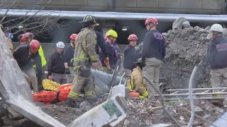 Rescue of trapped construction worker in Louisville Kentucky [upl. by Glinys271]