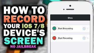 How to Get SHOU an iOS 7 amp 81 Screen Recorder NO JAILBREAK NO COMPUTER [upl. by Larrie]