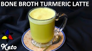 Keto Bone Broth Turmeric Latte Dairy Free Bulletproof Golden Bone Broth [upl. by Caraviello475]