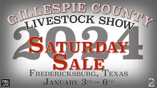 SATURDAY SALE  2024 Gillespie County Youth Livestock Show [upl. by Ecinnaj]