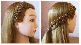 Coiffure avec tresse 2 façons ♡ Coiffure pour lécole  collège facile à faire [upl. by Soilisav]