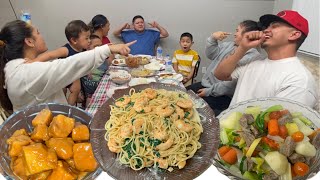 MEET CHEF’S NEPHEW AND HIS FAMILY  MAKING FA’AUSI MANIOKA AND NOODLE SHRIMPS  POLYTUBERS [upl. by Yhtomiht985]