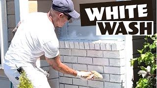 White Wash Red Brick  Easy steps to white washing brick [upl. by Eslud348]