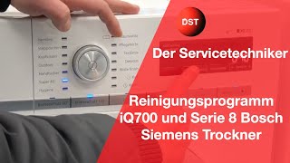 Das Spülprogramm bei einem Bosch Serie 8  Siemens IQ 700 Wärmepumpentrockner [upl. by Vilma]