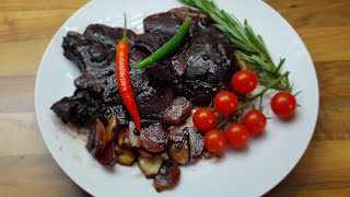 Stewed pork chops in Port wine sauce [upl. by Cyrille725]