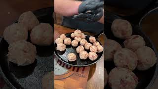 pizza sausage balls pizza sausageballs gamedayfood [upl. by Fleisig480]