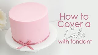 How to Prepare amp Cover a Cake with Icing  Fondant [upl. by Ennaej]