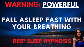 Deep Sleep Hypnosis for Stress Relief amp Healing Breathing into Sleep [upl. by Ahsimot]