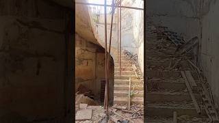 Spiral staircase construction video youtubeshorts shorts short technical [upl. by Ladnik]