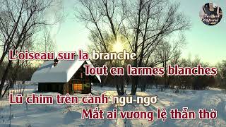 Tombe La Neige Tuyết Rơi  Karaoke  Tone  FemmeNữ [upl. by Gwennie]