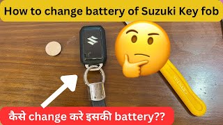 How to change Suzuki Fronx Swift Baleno Vitara key fob battery🤔 Easy DIY tutorialautomobilediy [upl. by Lebaron]