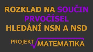 Rozklad na součin prvočísel NSN a NSD  Projekt Matematika [upl. by Lagas780]