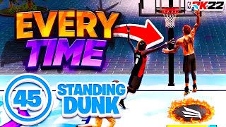 YOU WILL NOT BELIEVE THE POWER OF 45 STANDING DUNK IN NBA 2K22 NEXT GEN [upl. by Laura37]