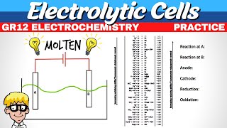 Electrochemistry Gr 12  Electrolysis practice [upl. by Lengel]