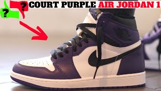 Worth Buying  AIR JORDAN 1 COURT PURPLE 2020 REVIEW ON FEET [upl. by Nixon30]