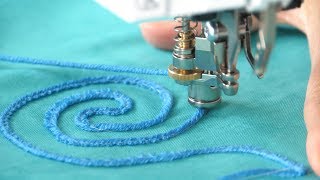 Tutorial Kordeln aufnähen mit den BERNINA Kordelaufnäheinsätzen [upl. by Ahsitahs]