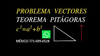 PROBLEMA CON VECTORES UTILIZANDO TEOREMA DE PITÁGORAS [upl. by Brander]