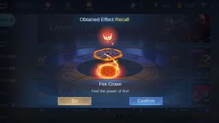 DRAW FIRE CROWN RECALL EFFECT  ONLY 1 DIAMOND   MLBB [upl. by Ariahay]