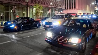 12000 Exhaust Mercedes TROLLS Midnight Supercar Run [upl. by Eetak]