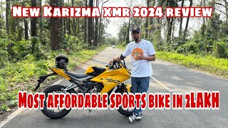 HERO KARIZMA XMR 2024 REVIEW MOST AFFORDABLE SPORTS BIKE IN 2LAKH yatrionyatra [upl. by Annaehr]