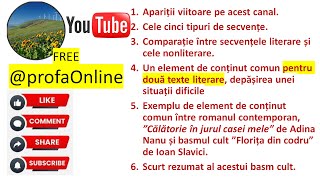 REZOLVARE S 7 elemente de conținut comun pentru două texte valorificând câte o secvență din fiecare [upl. by Arundel]