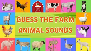 Guess The Farm Animal Sounds For Kids  4K [upl. by Enilrem94]